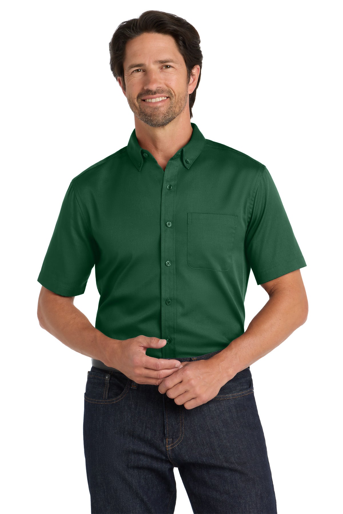 Port Authority ® Short Sleeve SuperPro React ™ Twill Shirt. W809