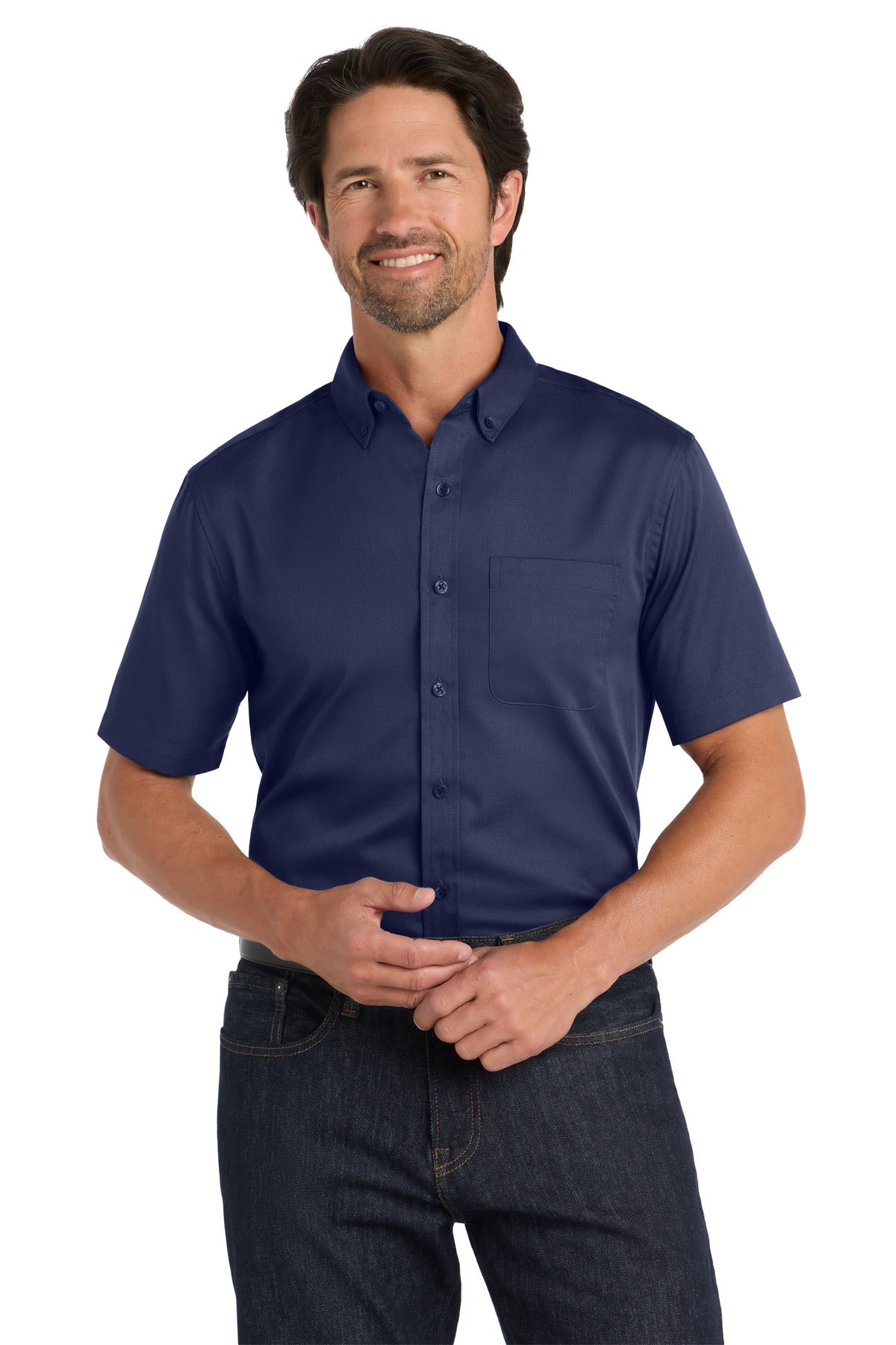 Port Authority ® Short Sleeve SuperPro React ™ Twill Shirt. W809