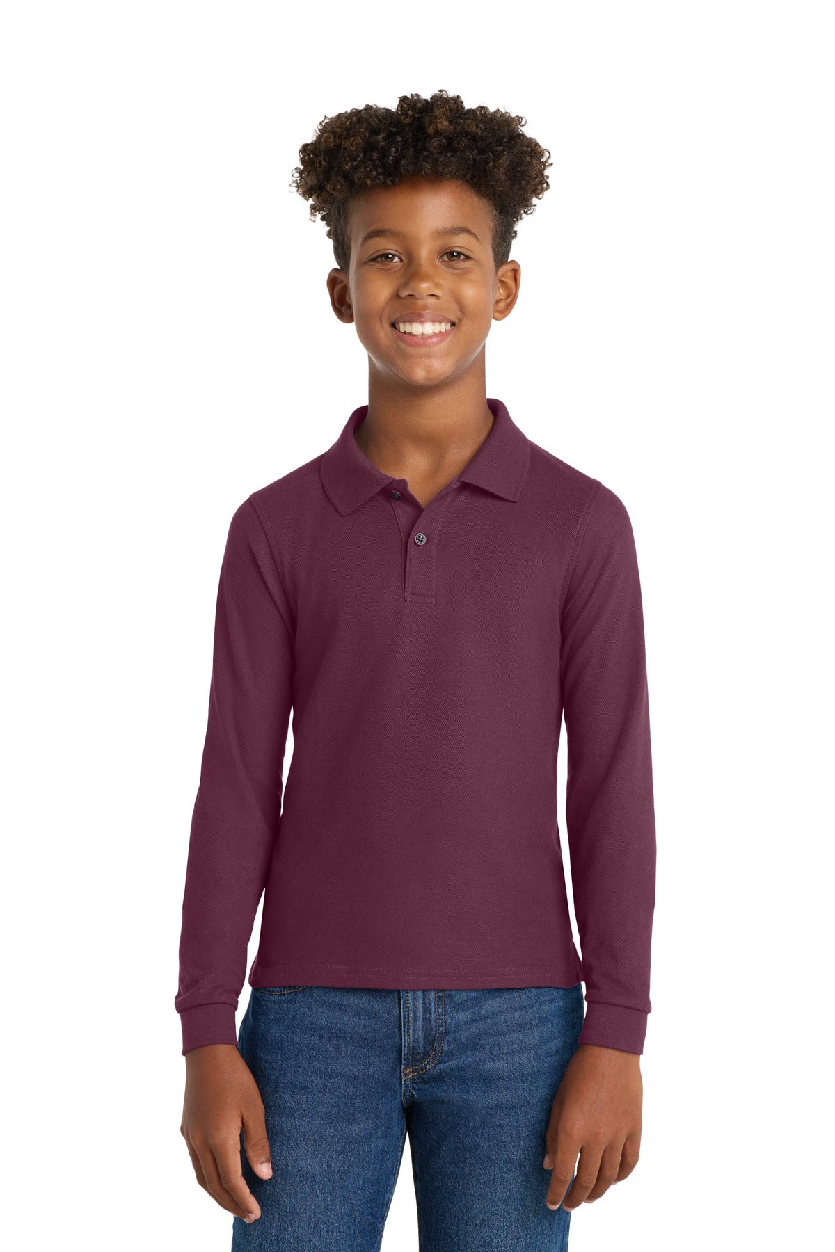 Port Authority ® Youth Long Sleeve Silk Touch™ Polo. Y500LS