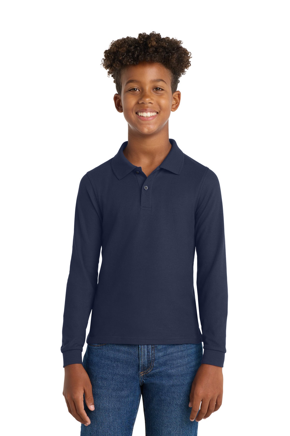 Port Authority ® Youth Long Sleeve Silk Touch™ Polo. Y500LS