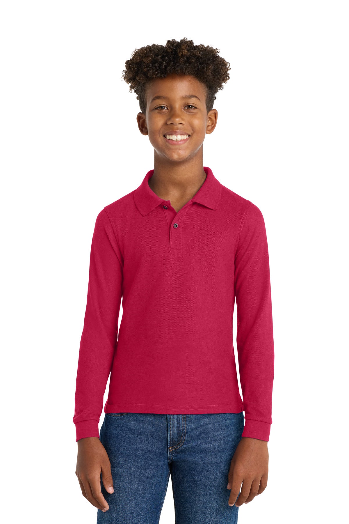 Port Authority ® Youth Long Sleeve Silk Touch™ Polo. Y500LS