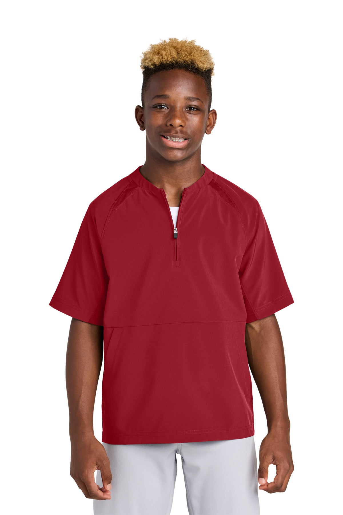 Sport-Tek ® Youth Repeat 1/2-Zip Short Sleeve Jacket YJST489
