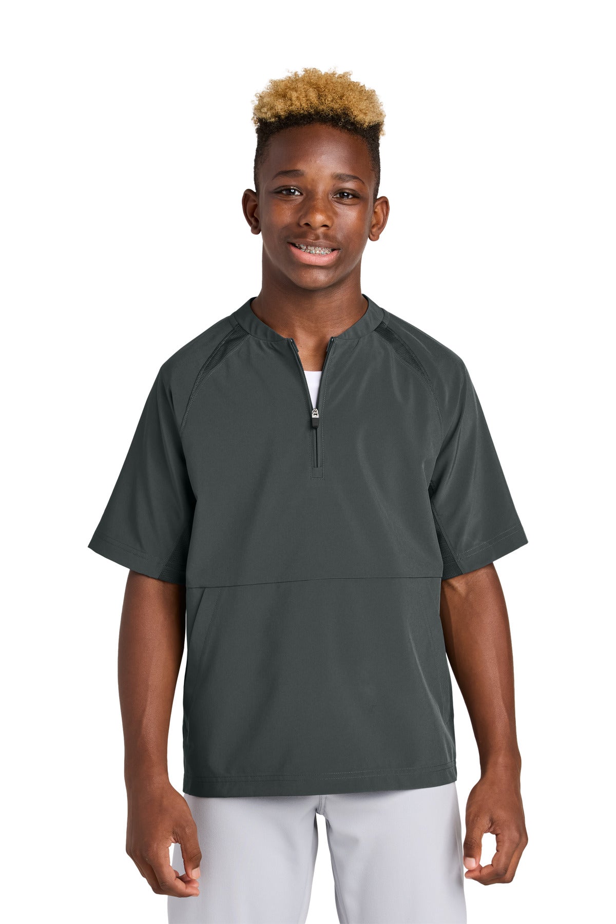Sport-Tek ® Youth Repeat 1/2-Zip Short Sleeve Jacket YJST489