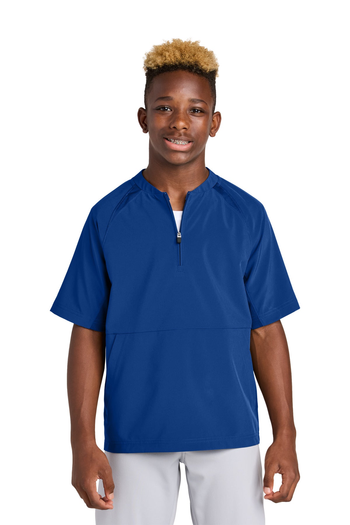 Sport-Tek ® Youth Repeat 1/2-Zip Short Sleeve Jacket YJST489
