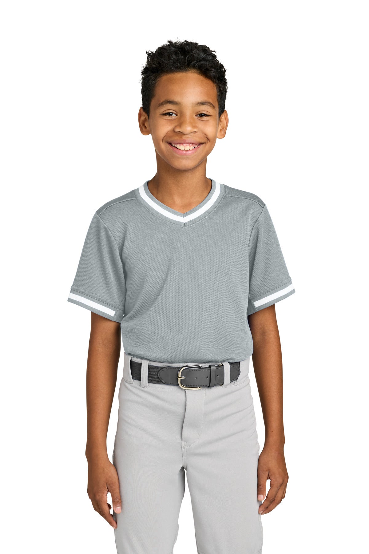 Sport-Tek ® Youth Tough Mesh V-Neck Baseball Jersey YST221