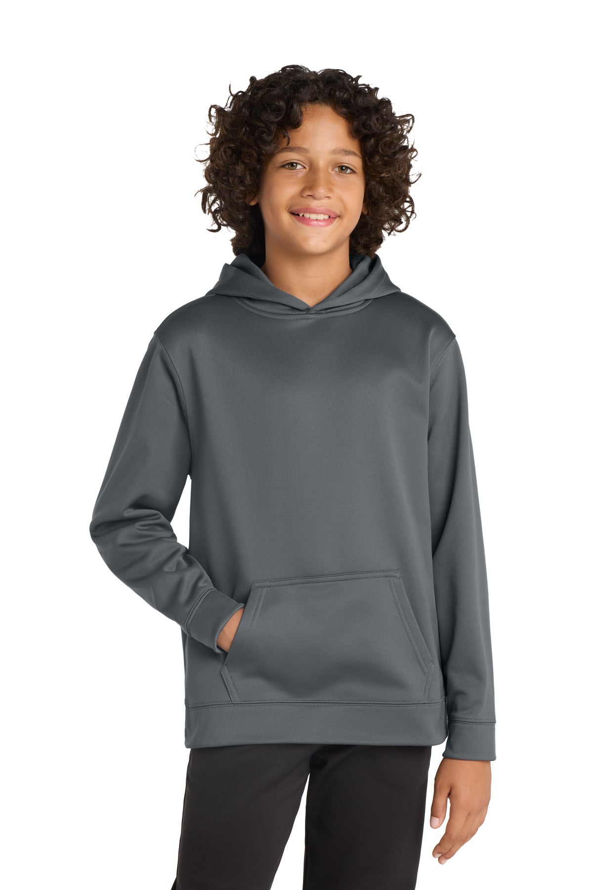Sport-Tek ® Youth Sport-Wick ® Fleece Hooded Pullover. YST244