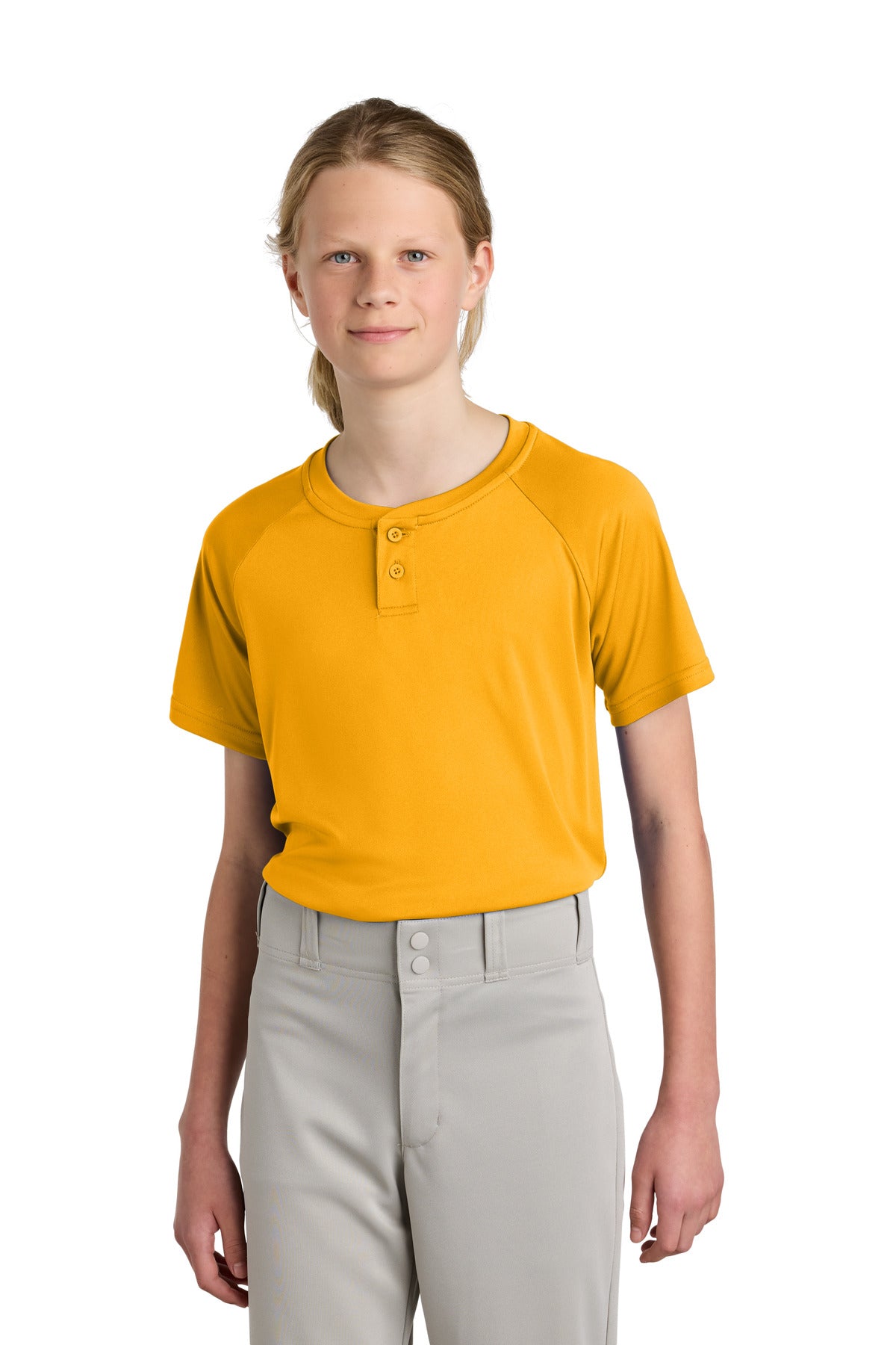 Sport-Tek ® Youth PosiCharge ® Competitor ™ 2-Button Henley YST359