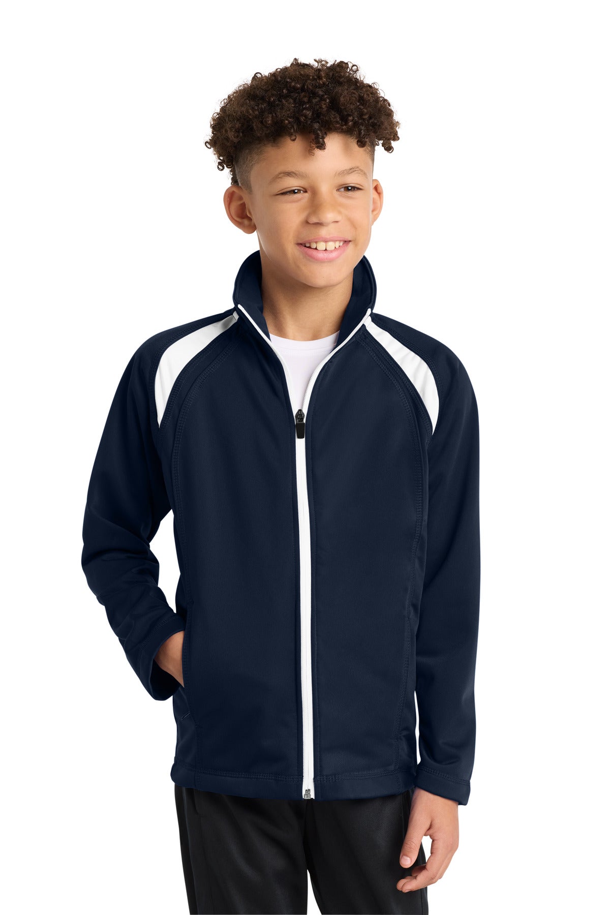 Sport-Tek ® Youth Tricot Track Jacket. YST90