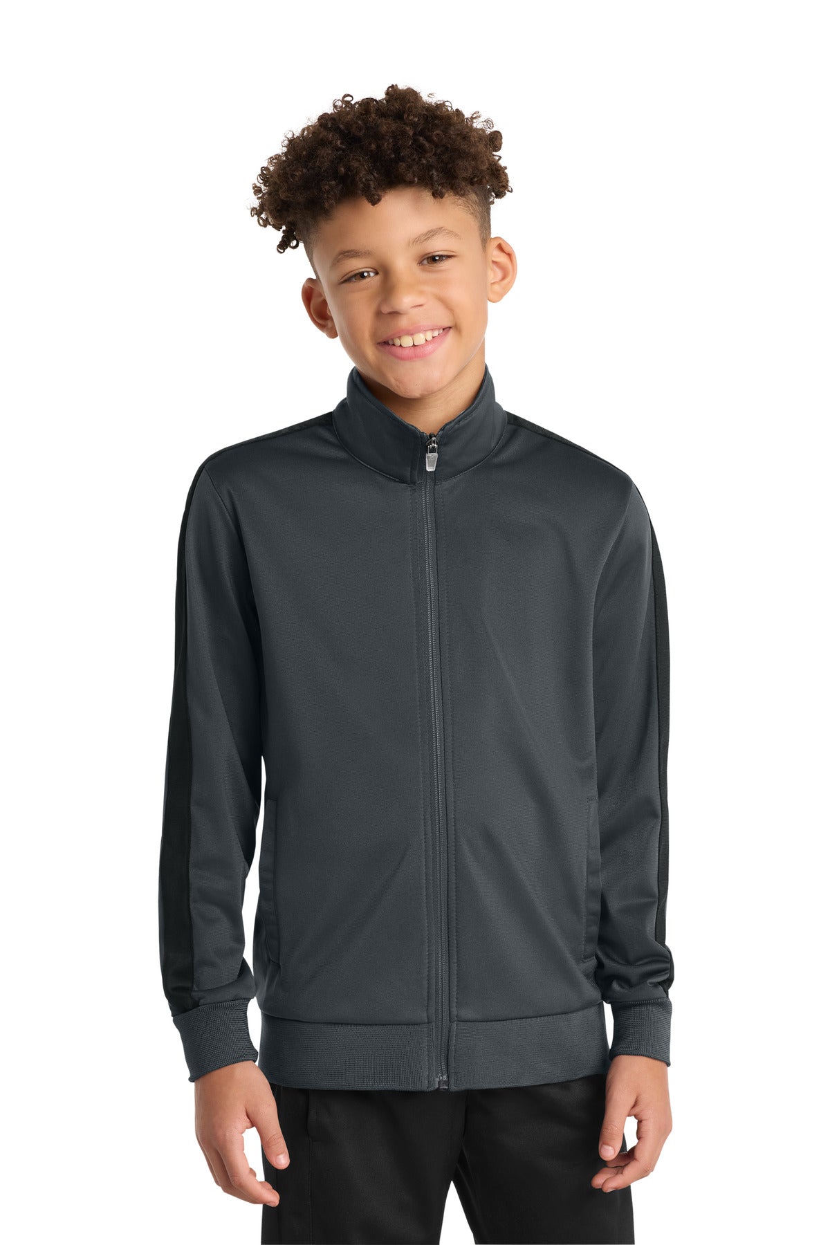 Sport-Tek ® Youth Tricot Sleeve Stripe Track Jacket. YST94