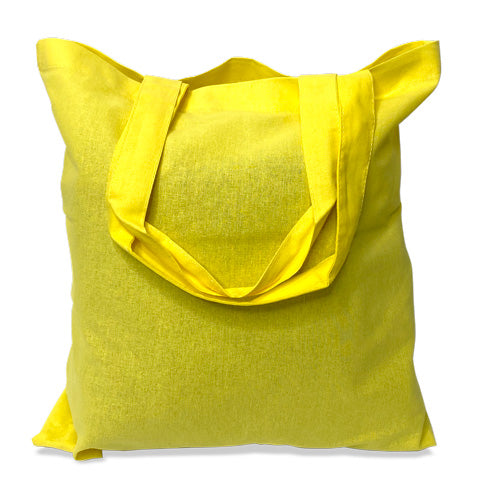 Yellow Cotton Tote Bag 15" x 16"