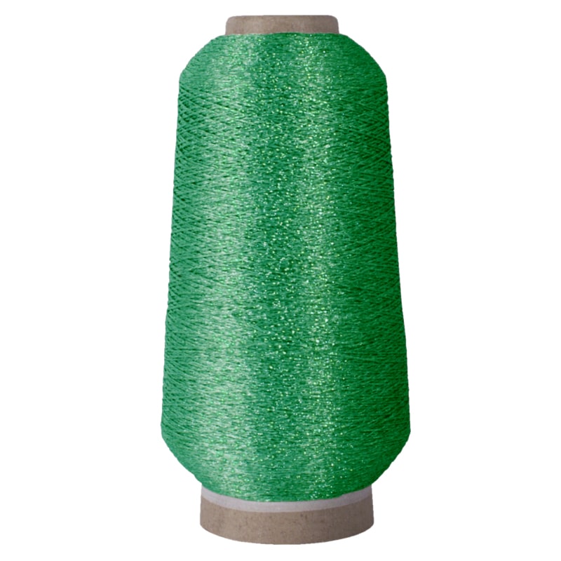 Metallic Chenille Yarn Kelly Green 1000m