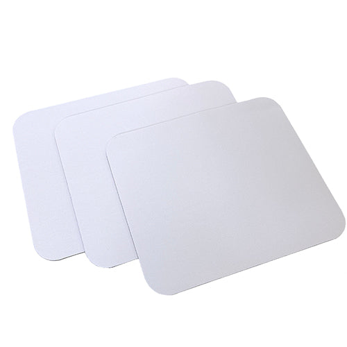 9.25" x 7.75" White/Black Sublimation Mouse Pad - 1/8" Thick