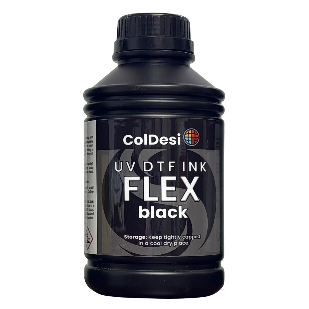 Black UV Premium Textile Ink For 3D UV Flex and UVDTF 500ml
