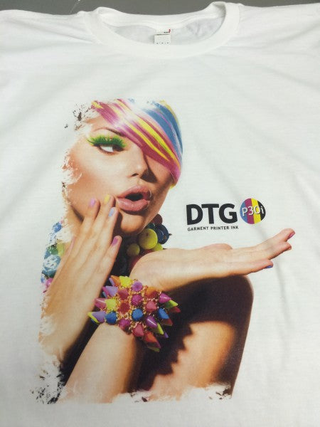 Girl printed with P30i digital garment printer ink