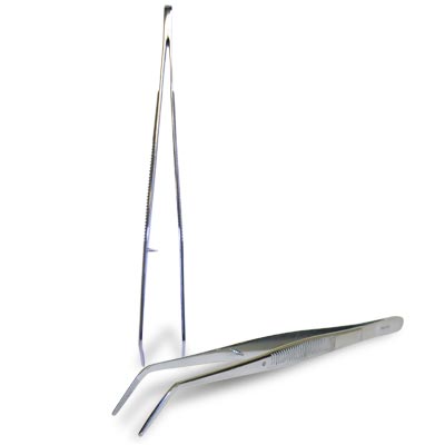6" Bent Tweezers