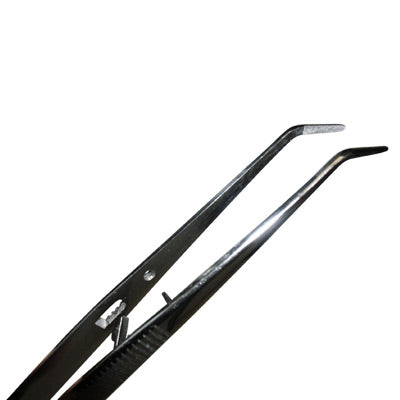 TWEEZERS 6" BENT w/Lock