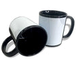 11oz Ceramic Mug - Black w/ White area