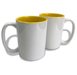 15oz Yellow Two Tone Ceramic Sublimation Coffee Mug