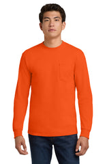 Gildan ®  - Ultra Cotton ®  100% US Cotton Long Sleeve T-Shirt with Pocket.  2410