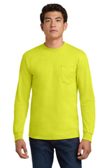 Gildan ®  - Ultra Cotton ®  100% US Cotton Long Sleeve T-Shirt with Pocket.  2410