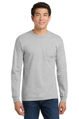 Gildan ®  - Ultra Cotton ®  100% US Cotton Long Sleeve T-Shirt with Pocket.  2410