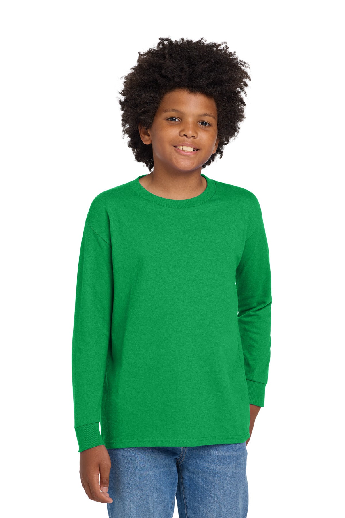 Gildan ®  Youth Heavy Cotton ™  100% Cotton Long Sleeve T-Shirt. 5400B