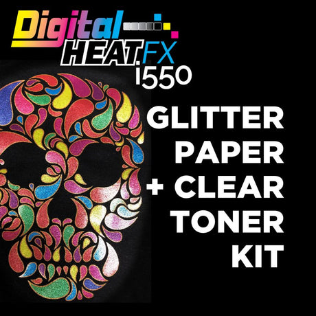 i550 Glitter Kit - i550 EZ Peel Glitter Paper Kit A & B (100ct) & Clear Toner (DS)