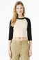 BELLA+CANVAS ®  Women's Micro Rib 3/4 Raglan Baby Tee BC1200