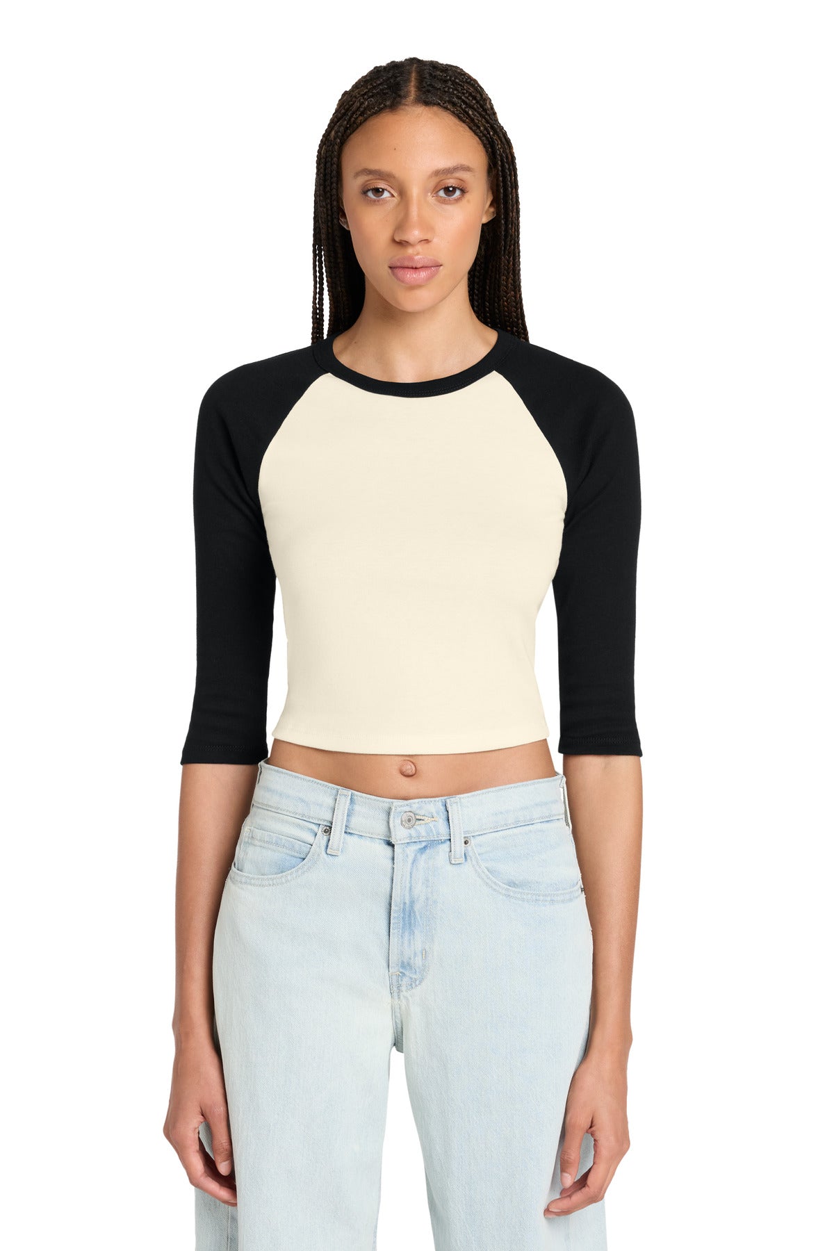 BELLA+CANVAS ®  Women's Micro Rib 3/4 Raglan Baby Tee BC1200