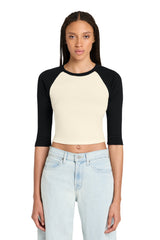 BELLA+CANVAS ®  Women's Micro Rib 3/4 Raglan Baby Tee BC1200