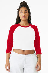 BELLA+CANVAS ®  Women's Micro Rib 3/4 Raglan Baby Tee BC1200