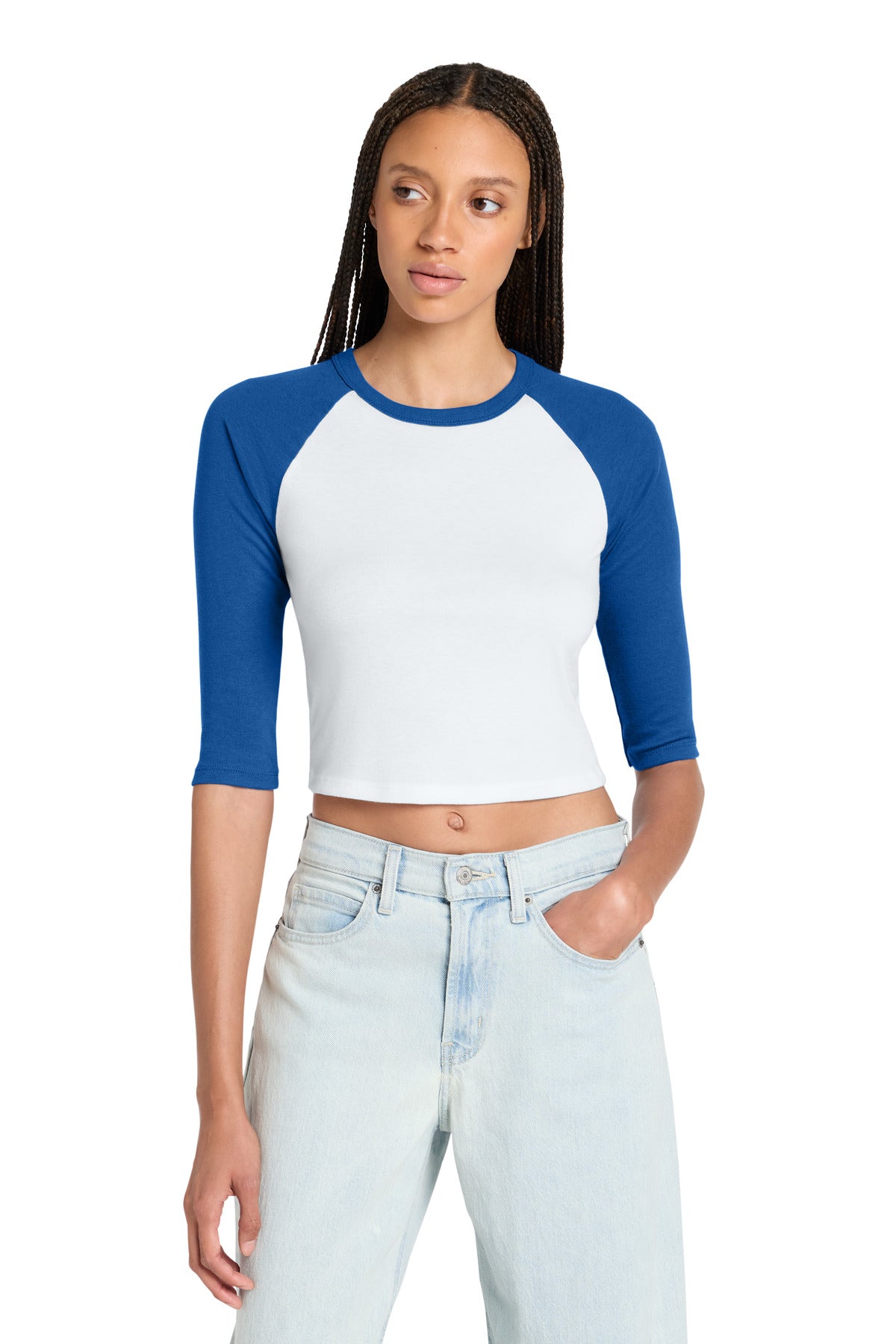 BELLA+CANVAS ®  Women's Micro Rib 3/4 Raglan Baby Tee BC1200