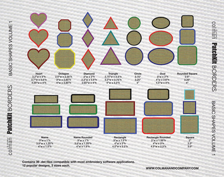 PatchKit Digitized Borders  - Standard Shapes