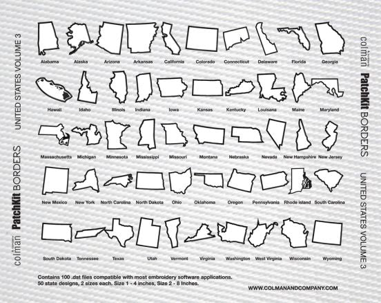 Random State Borders PatchKit Digitized Borders - US States | Colman and Company - ColDesi