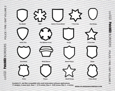 PatchKit Digitized Borders - EMT / Fire / Police Patches Collection Vol 2