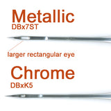 Organ Embroidery Needles 11/75 REG (Sharp) Metallic Eye