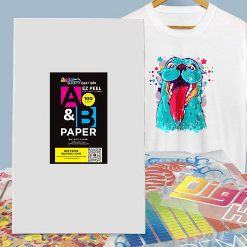 i550/560/i650 EZ Peel Paper for Light & Dark - A4 8.27" X 11.69" (100ct A&B)