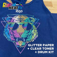 i650 Glitter Kit - i650 TAB Glitter Paper Kit A & B (100ct) & Clear Toner & Drum (DS)