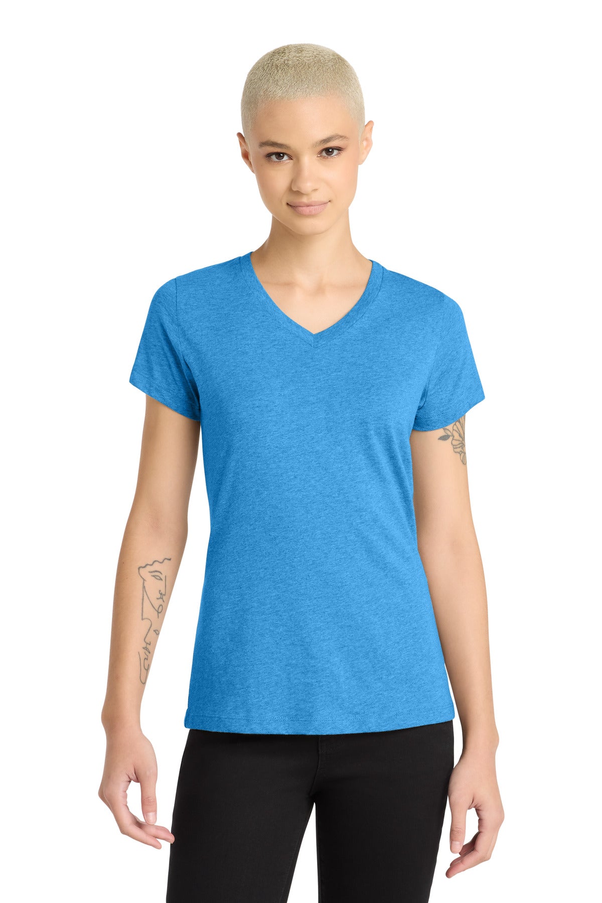 District ®  Women's Perfect Blend ®  CVC V-Neck Tee. DM1190L
