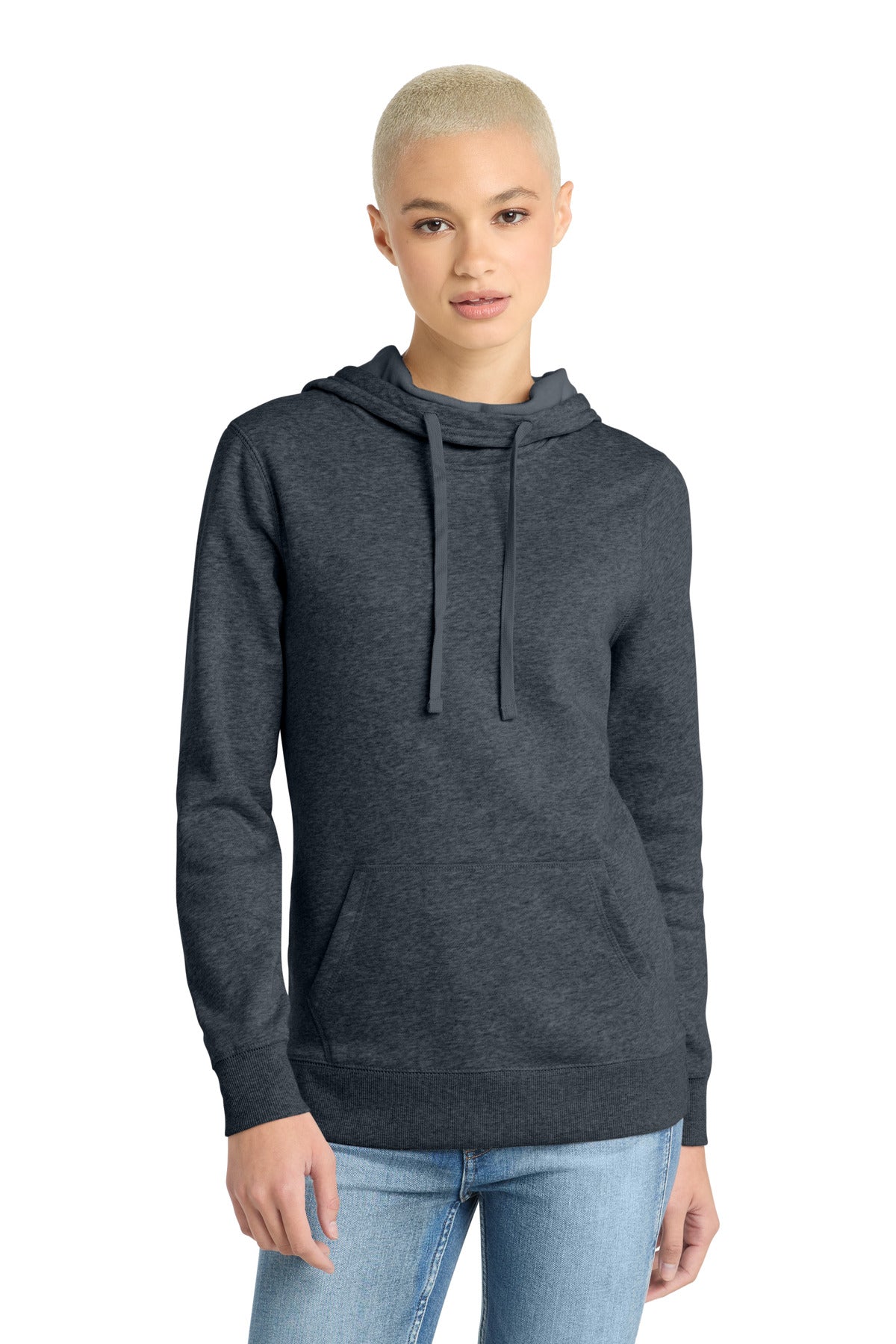 District  ®  Women's Lightweight Fleece Hoodie. DM493