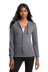 District ®  Women's Fitted Jersey Full-Zip Hoodie. DT2100