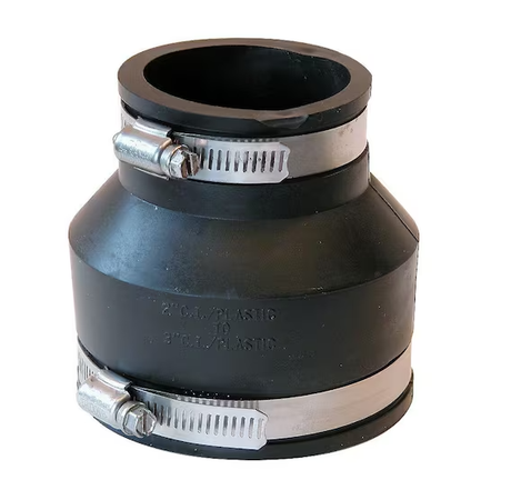 3 in. x 2 in. Flexible PVC Coupling For DTF 12H2 Dryer Hose