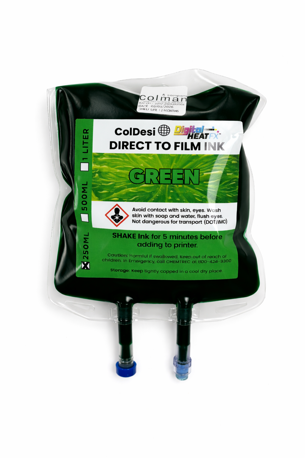 DTF Green Bagged Ink - 250ml