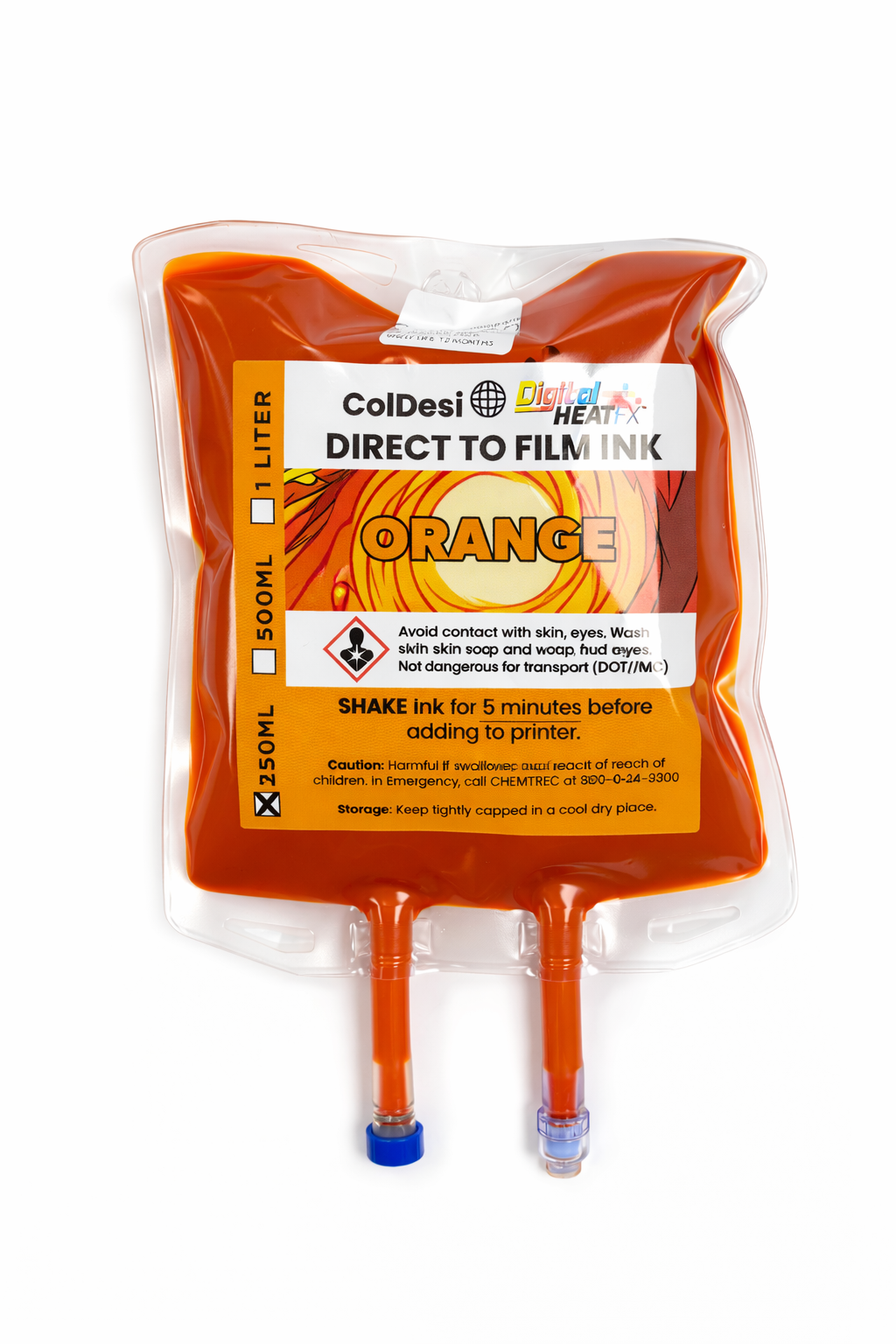 DTF Orange Bagged Ink - 250ml