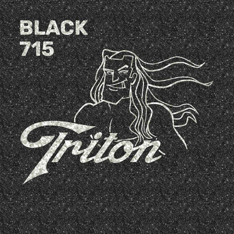 Black TRITON Glitter 15" X 5Y Roll