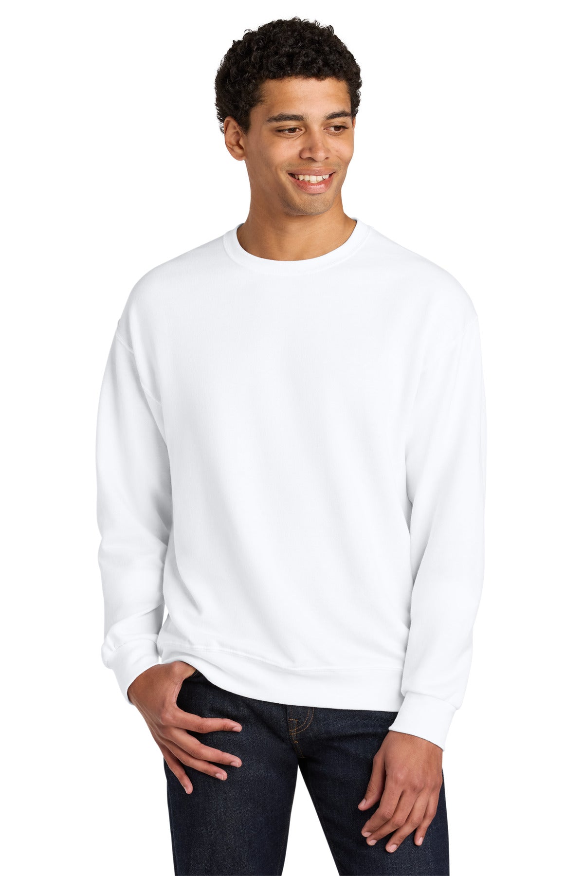 Jerzees Ultimate ™  Unisex CVC Ring Spun Crewneck Sweatshirt IC48M