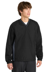 Sport-Tek ®  Tipped V-Neck Raglan Wind Shirt. JST62