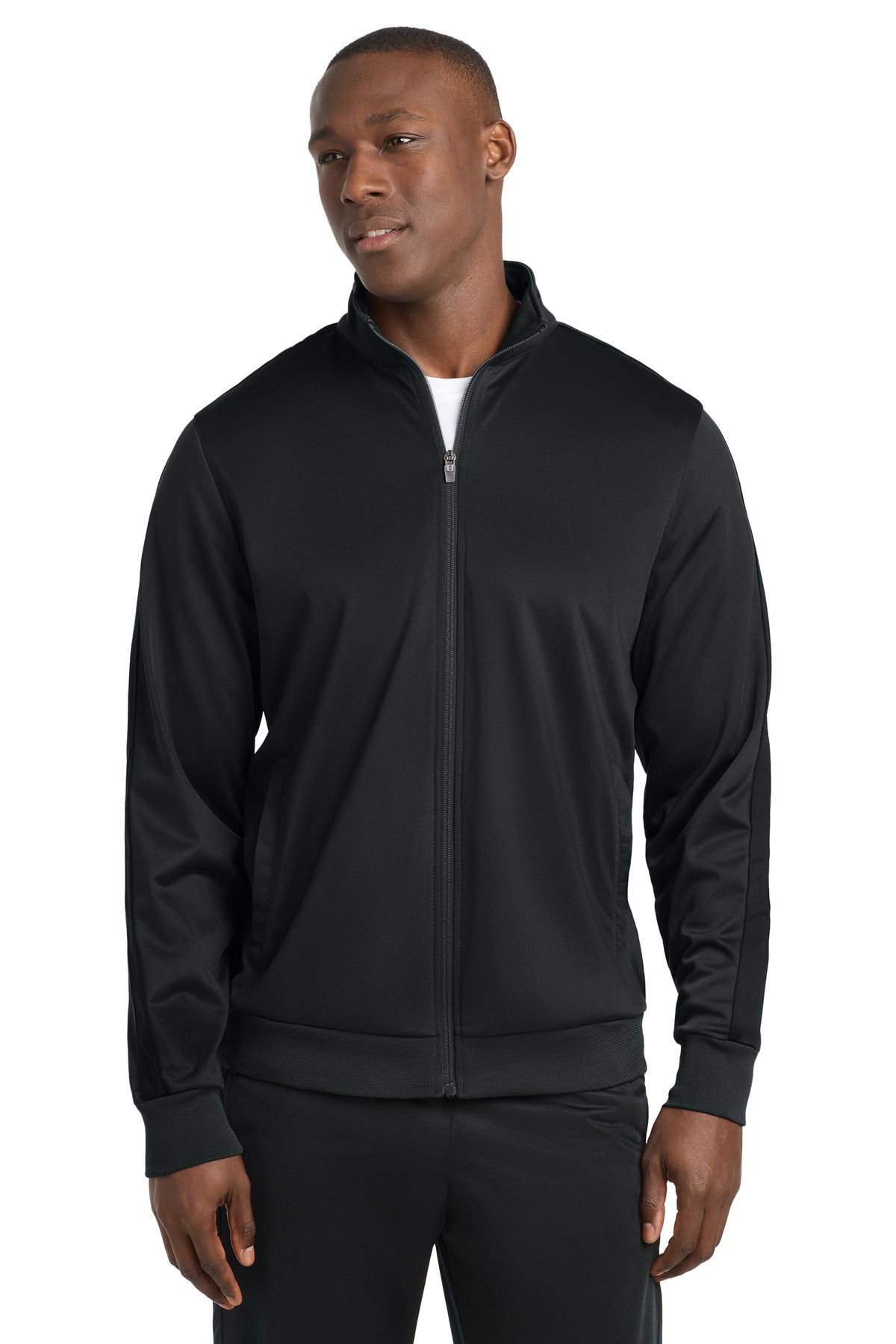 Sport-Tek  ®  Tricot Sleeve Stripe Track Jacket. JST94
