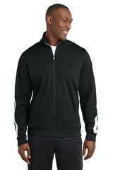 Sport-Tek  ®  Tricot Sleeve Stripe Track Jacket. JST94