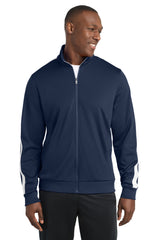 Sport-Tek  ®  Tricot Sleeve Stripe Track Jacket. JST94